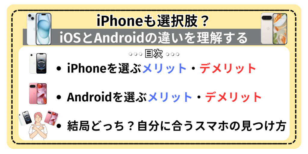 iPhoneも選択肢？iOSとAndroidの違いを理解する