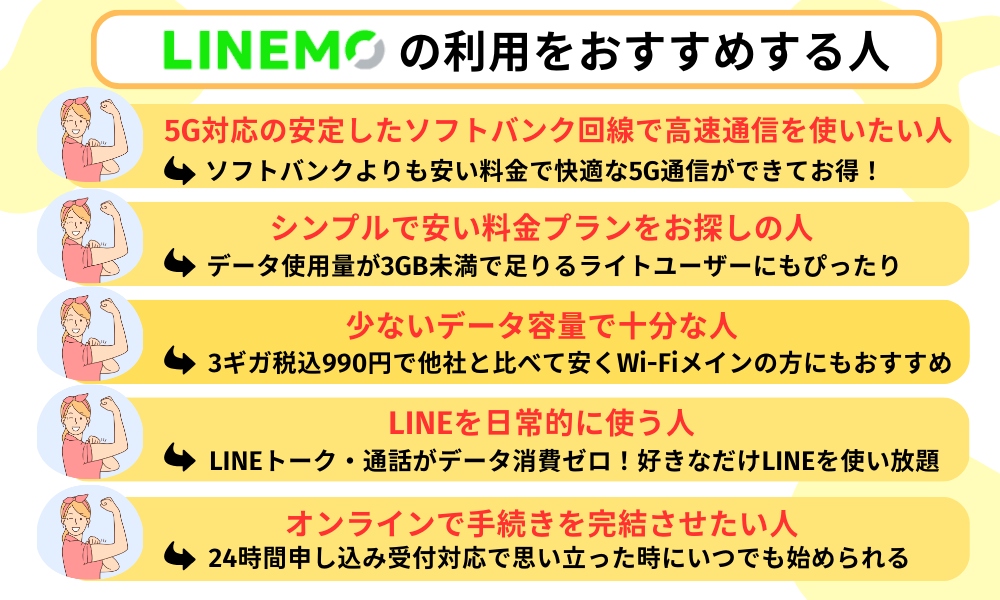 ラインモ　おすすめな人