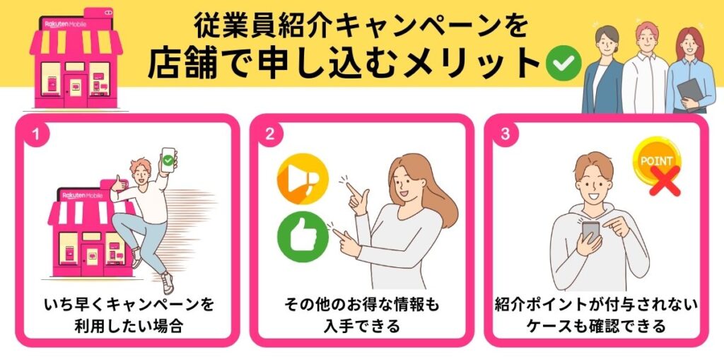 従業員紹介キャンペーン店舗で申し込むメリット