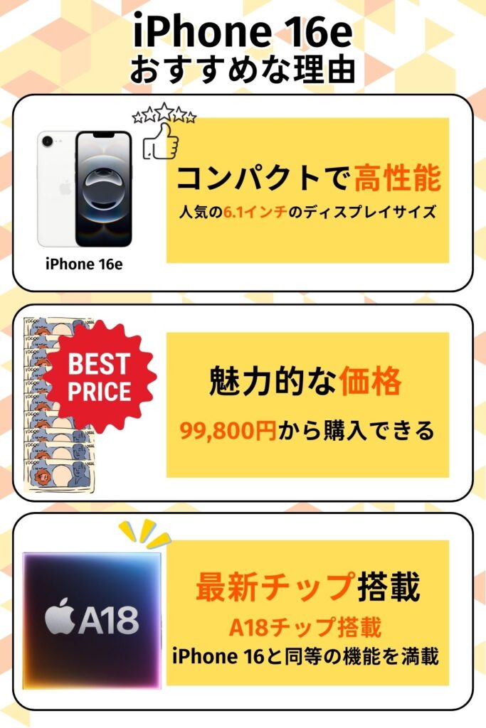 iPhone 16e　おすすめな理由