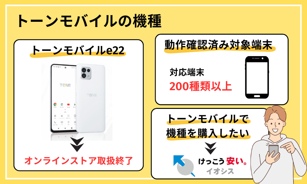 トーンモバイルの機種