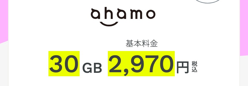 ahamo公式サイトの料金プラン