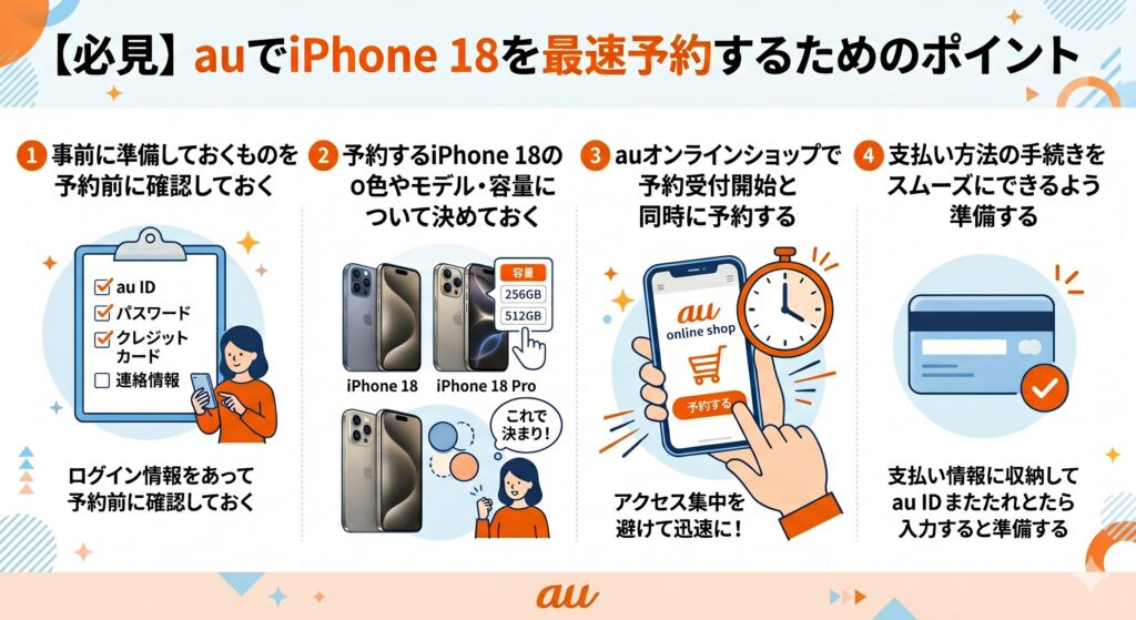 au iPhone18 予約ポイント