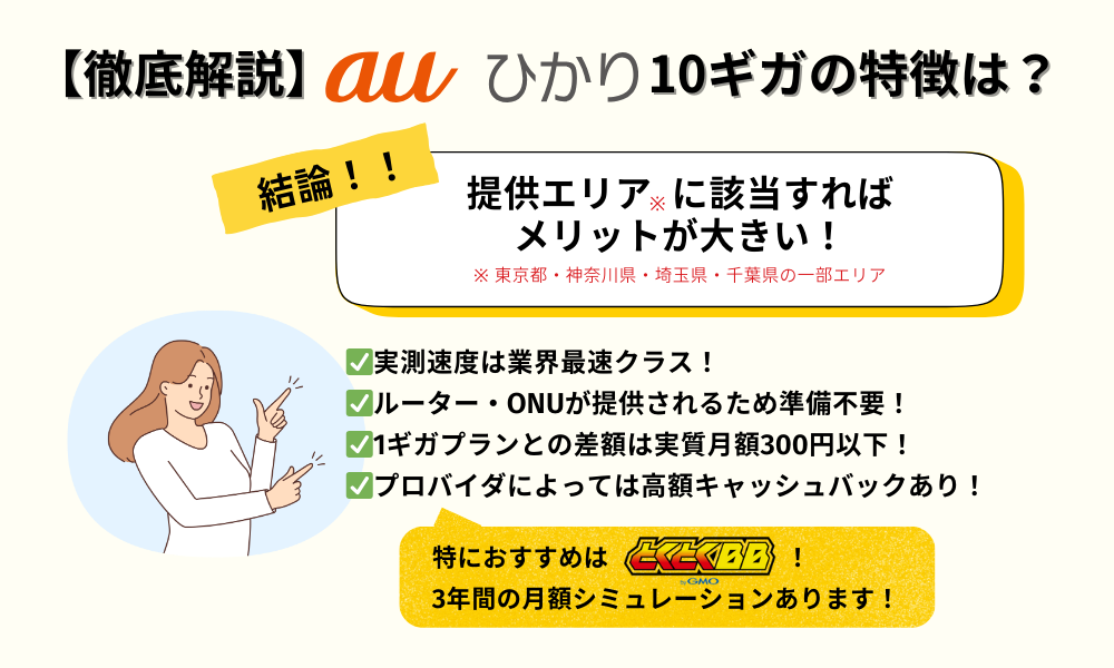 au 10 ギガ​