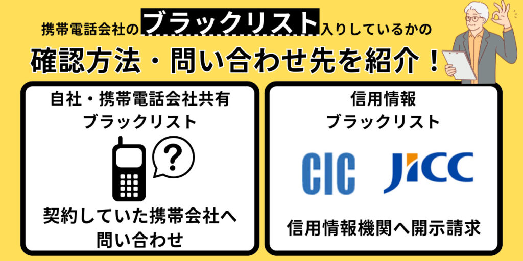 携帯電話会社のブラックリスト入りしているかの確認方法