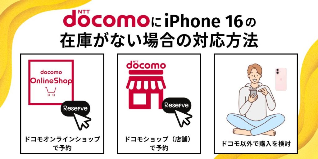 ドコモにiPhone 16の在庫がない場合の対応方法