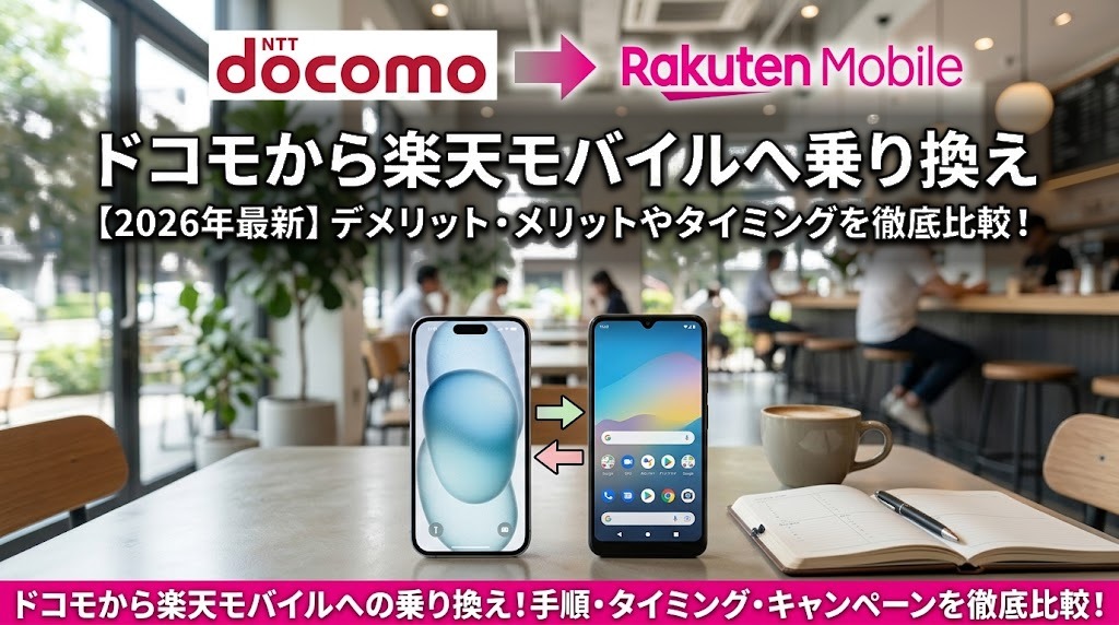 ドコモから楽天モバイルへ乗り換え