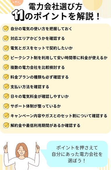 電力会社　選び方　ポイント