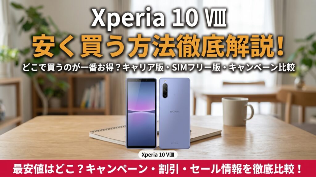 Xperia 10 VIIIを安く買う方法