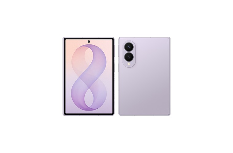 Galaxy Z Fold8の前面と背面（公式の製品画像）