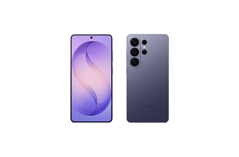 Galaxy S26 Ultraの前面と背面（公式の製品画像）