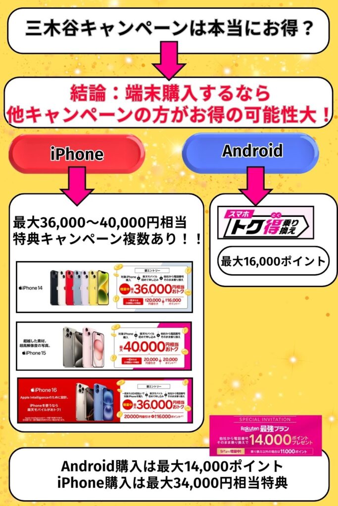 三木谷キャンペーンは本当にお得？