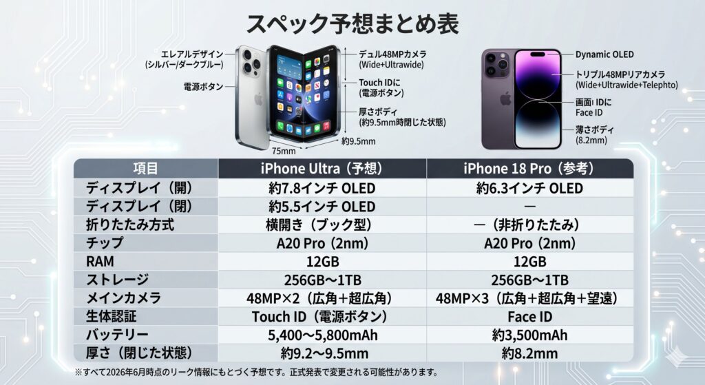 iPhone ultra スペック予想まとめ