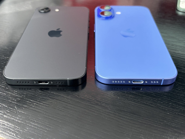iPhone16 iPhone16e ポート比較