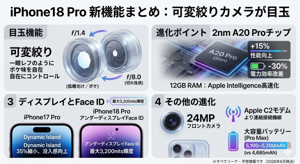 iPhone18Pro 予約 スペック予想