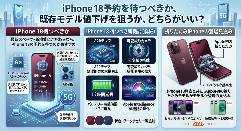 au iPhone18予約は待つべきか
