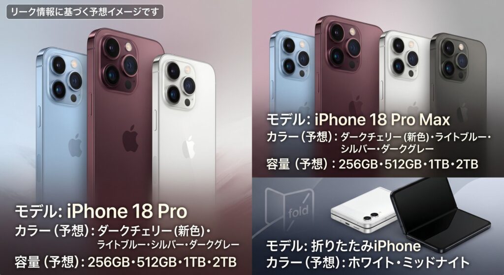 iPhone18の新色イメージ画像