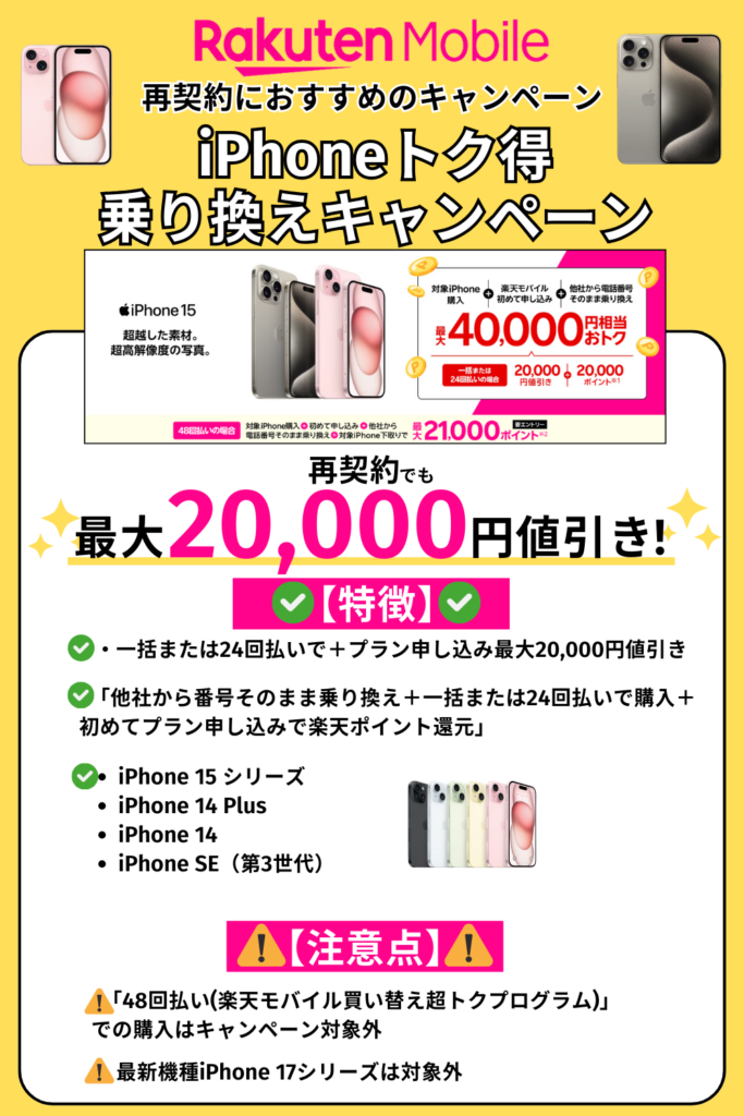 iPhoneトク得 乗り換えキャンペーン