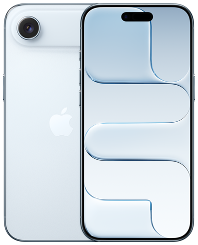 iPhone Airの本体イメージ。薄型のデザインがわかる正面と背面