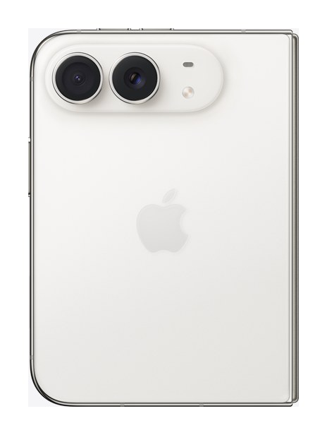 iPhone Duo スターホワイト 閉じた状態の背面