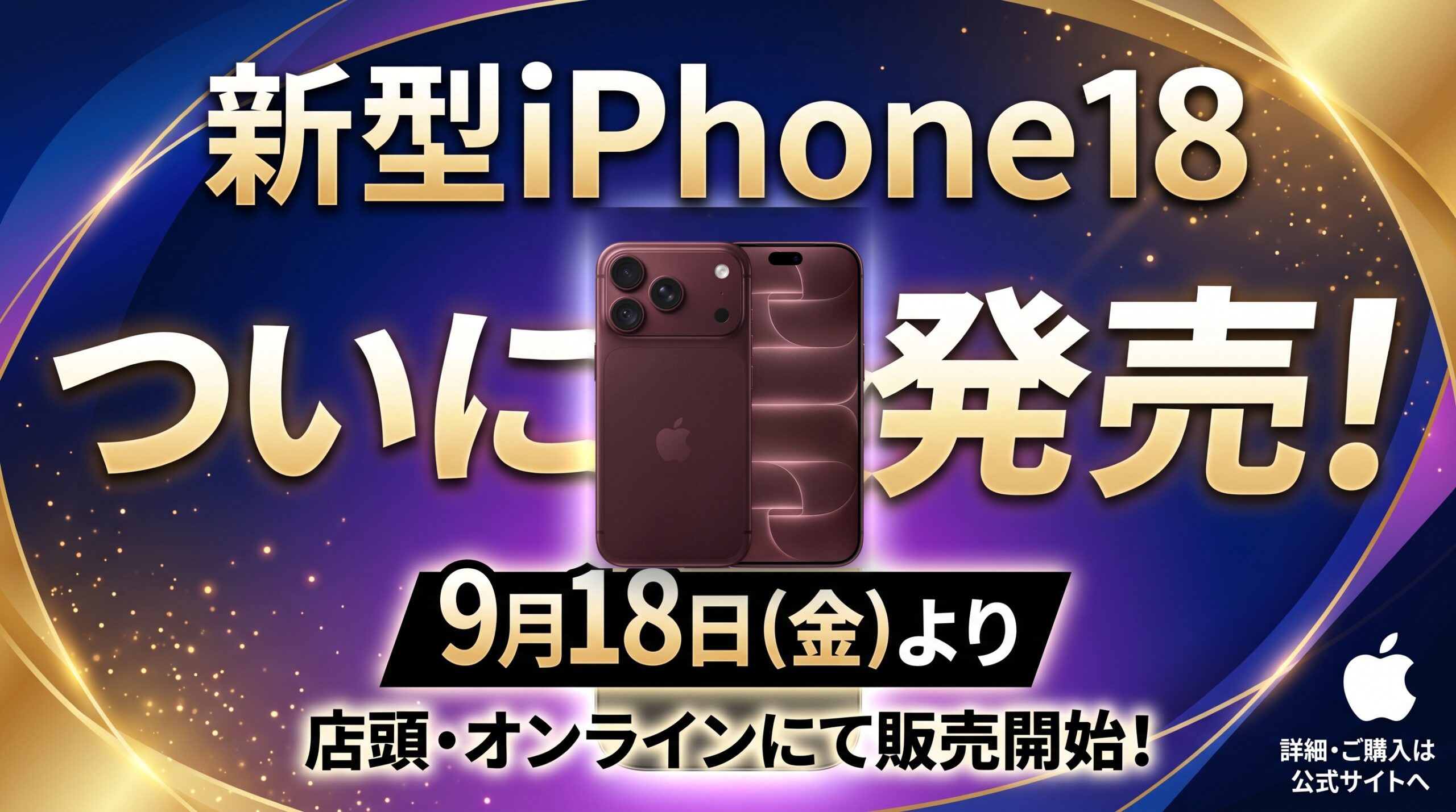 iPhone 18 Pro バーガンディは9月18日(金)発売。店頭・オンラインにて販売開始