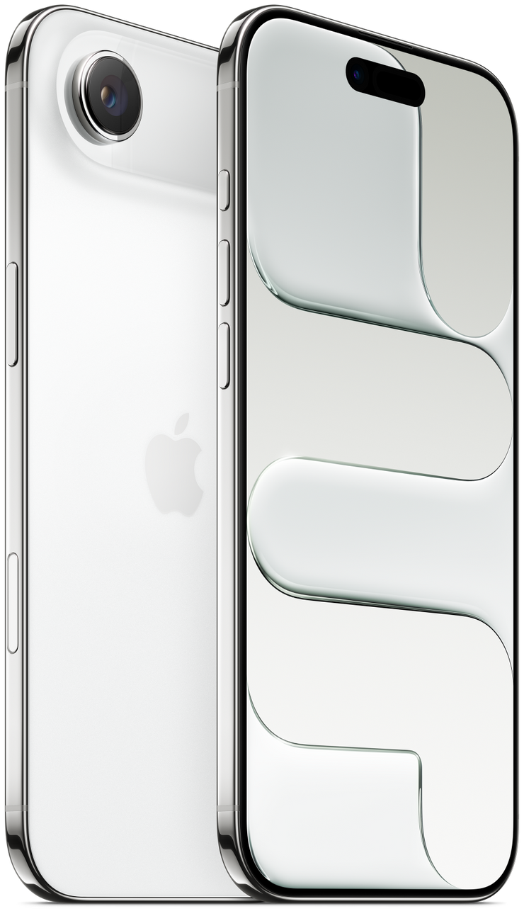 iPhone Air クラウドホワイトの本体正面と背面