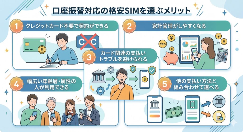 口座振替 格安SIM メリット