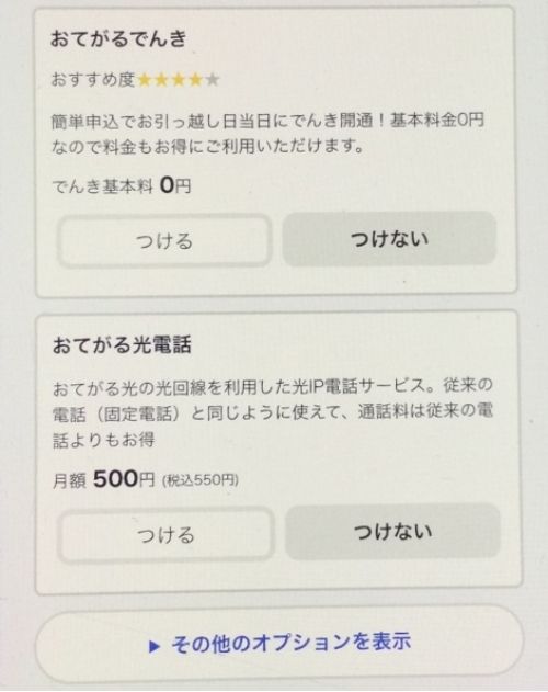 おてがる光 評判 申し込み方法