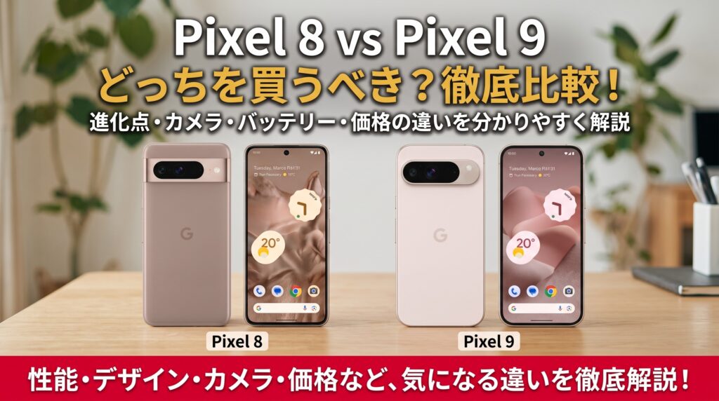 Pixel 8とPixel 9の比較