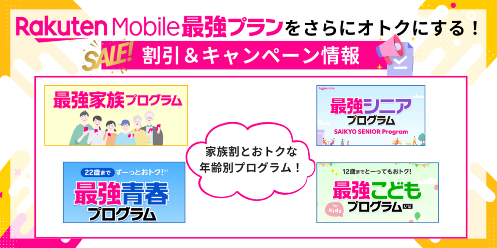 楽天モバイル最強プラン　割引＆キャンペーン情報