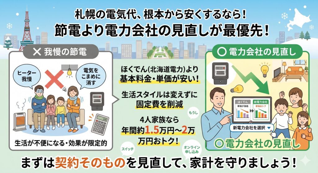 札幌 電気 見直しのすすめ