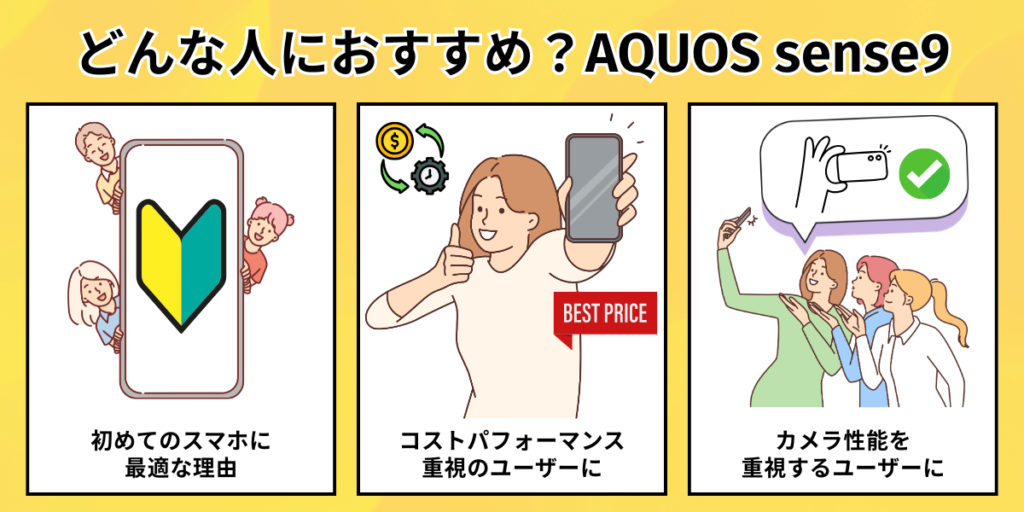 どんな人におすすめ？AQUOS sense9