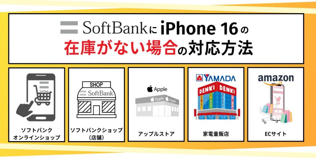 ソフトバンクにiPhone 16の在庫ない場合の対応方法