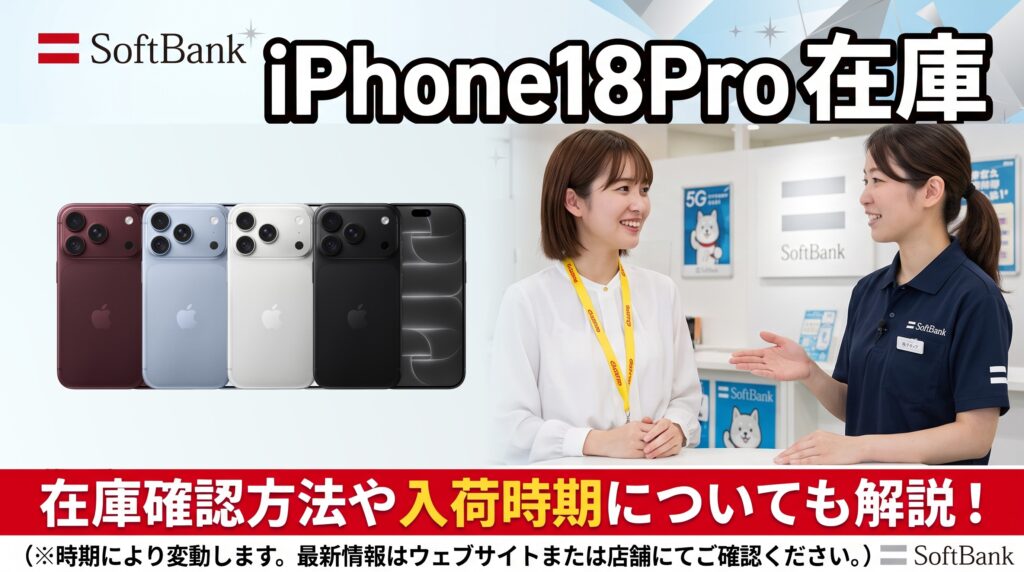 ソフトバンクのiPhone18 Pro 在庫・入荷状況｜確認方法と入荷待ちの目安
