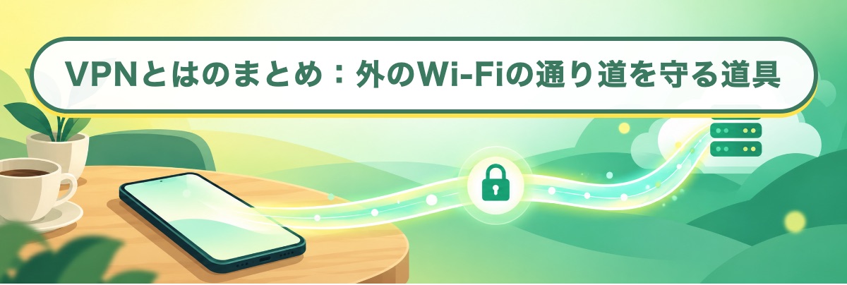 VPNとはのまとめ：外のWi-Fiの通り道を守る道具
