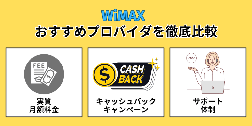 WiMAXのおすすめプロバイダ比較