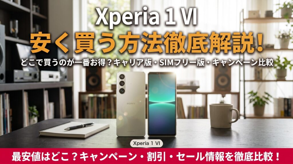 Xperia 1 VIを安く買う方法。どこで買うのがお得かを比較