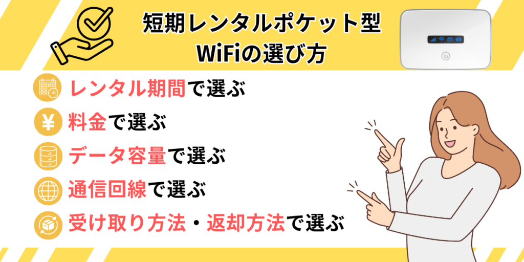 短期レンタルWiFiの選び方