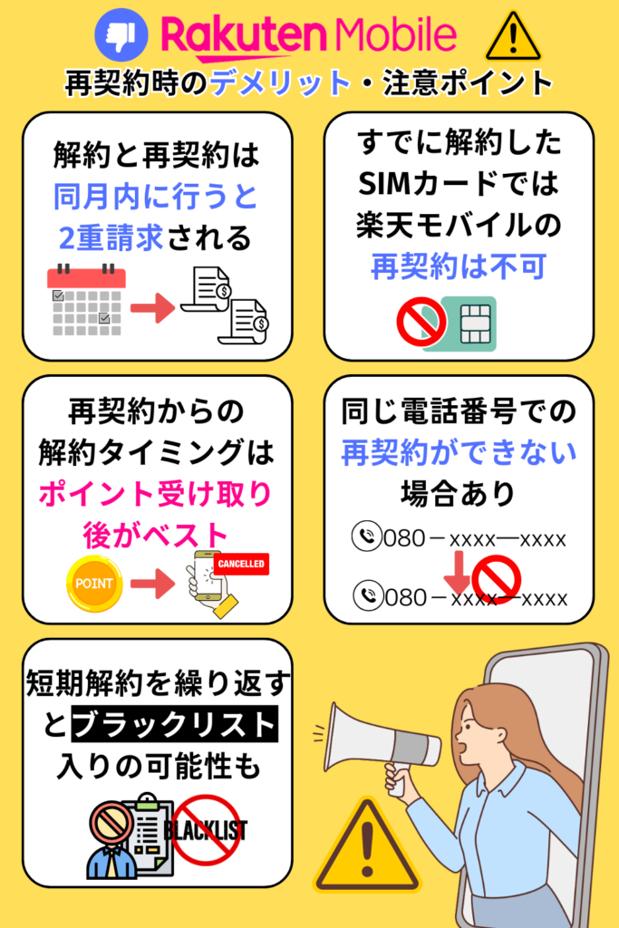楽天モバイルの再契約　デメリット