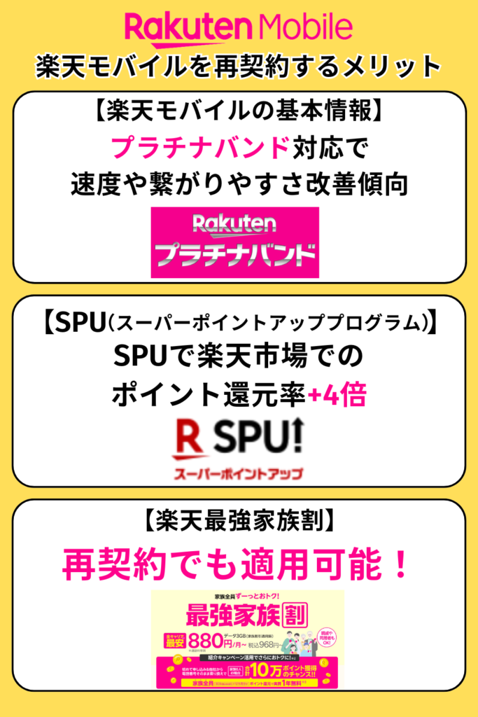 楽天モバイルの再契約　メリット