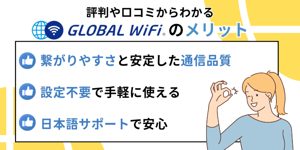 グローバルWiFiのメリット